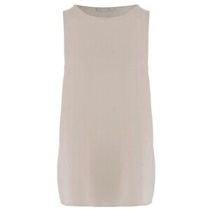 Allude Stretch Silk Sleeveless Top With Round Neckline - NWT